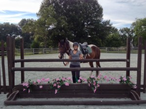Standing next to our first 3'6" (3'7"?) fence
