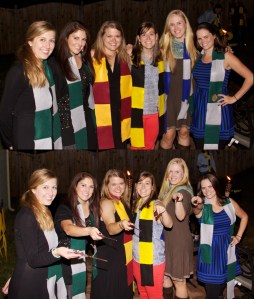 The Bridesmaids (sans a couple who live far far away) with the Bride-to-be! Swish and flick!