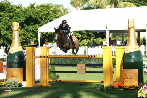 Of course there would be Champagne jumps at the Trump Invitational Grand Prix.. caviar, anyone?