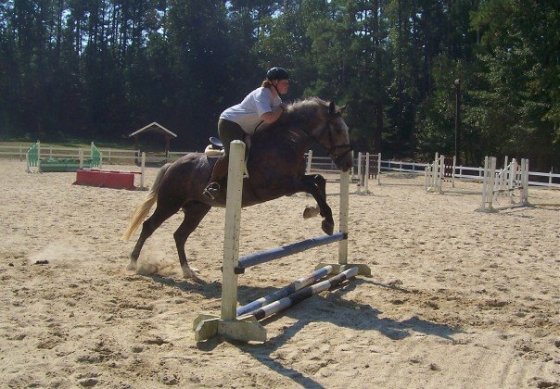 Bette riding Ivan when I was recovering from the fractured ankle