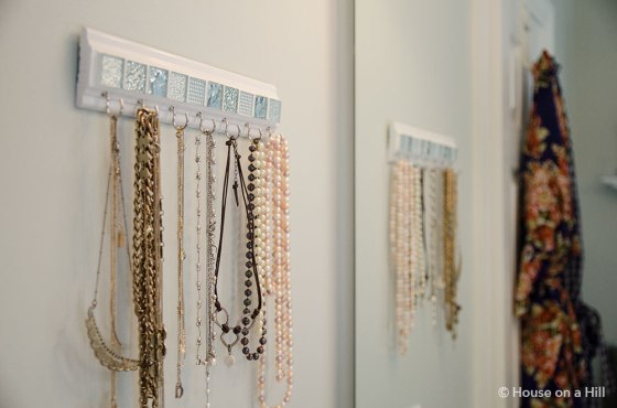 My new handmade necklace holder, courtesy of Etsy