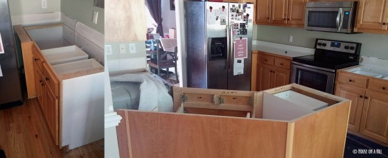 After tearing out the old countertops 