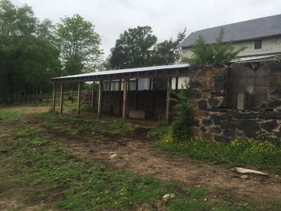 His stone wall run-in. Pretty nice digs!