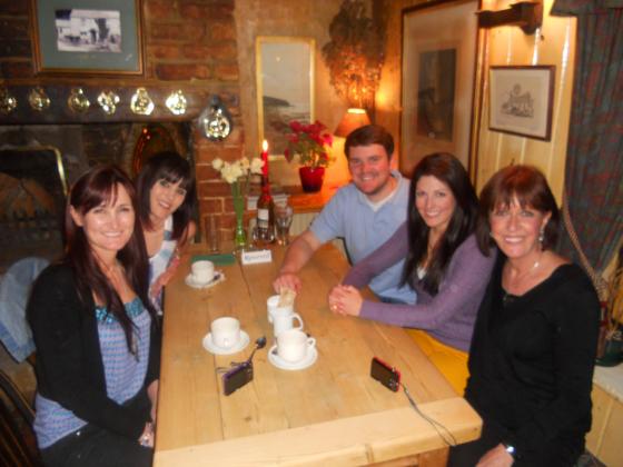 Having dinner at the family pub where we met Olympic Gold medalist Showjumper Peter Charles