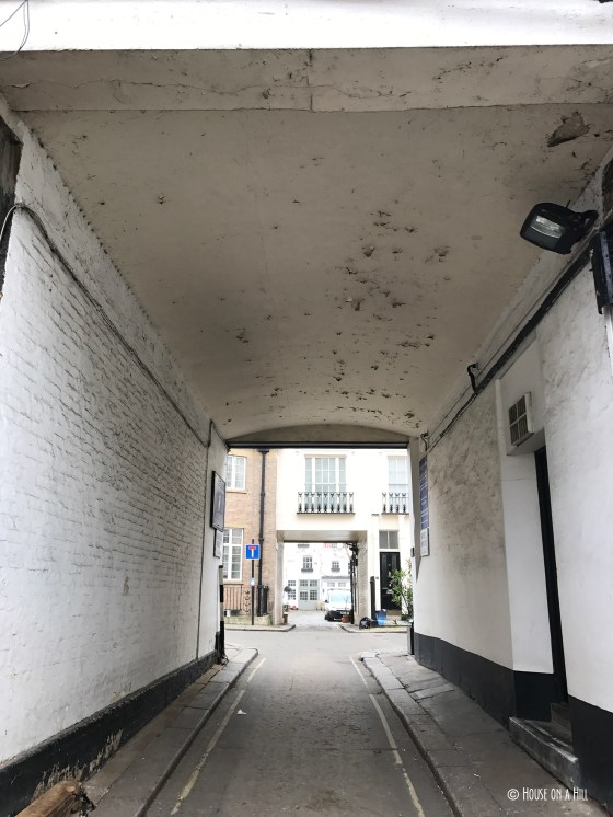 The entrance to Hyde Park Stables